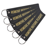 5 PCS Woven Remove Before Flight Keychains for Aviation Key Tag Label