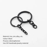20Pcs DIY Key Ring 4-Link Chain Small Object Doll Pendant Accessory Bag