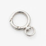10pcs Zinc Alloy Rotatable Spring Ring Fittings for Keys, Bag Chains