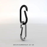 6 PCS Aluminium Alloy Key Chain Spring Opening Key Ring Oval Hook