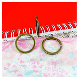 30 Pcs Antique Bronze Key Ring For Keychain DIY Jewelry