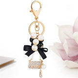 Pearl Handbag Keychain Bag Charm Car Key chain Pendant
