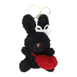 Adorable Rabbit Toy Keychain Curly Hair Bunnys Keyring Stylish Couple Key Rings