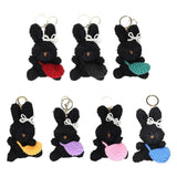 Adorable Rabbit Toy Keychain Curly Hair Bunnys Keyring Stylish Couple Key Rings