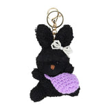 Adorable Rabbit Toy Keychain Curly Hair Bunnys Keyring Stylish Couple Key Rings
