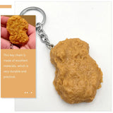 Fried Food Pattern Key Chain Novel Chicken Pendant
