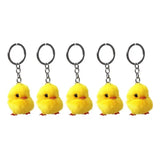 Yellow Duck Keychain Soft Chick for Key Ring