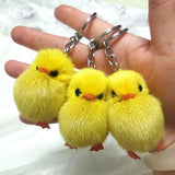Yellow Duck Keychain Soft Chick for Key Ring
