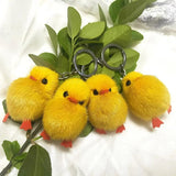 Yellow Duck Keychain Soft Chick for Key Ring