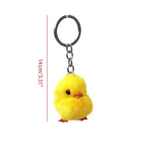 Yellow Duck Keychain Soft Chick for Key Ring