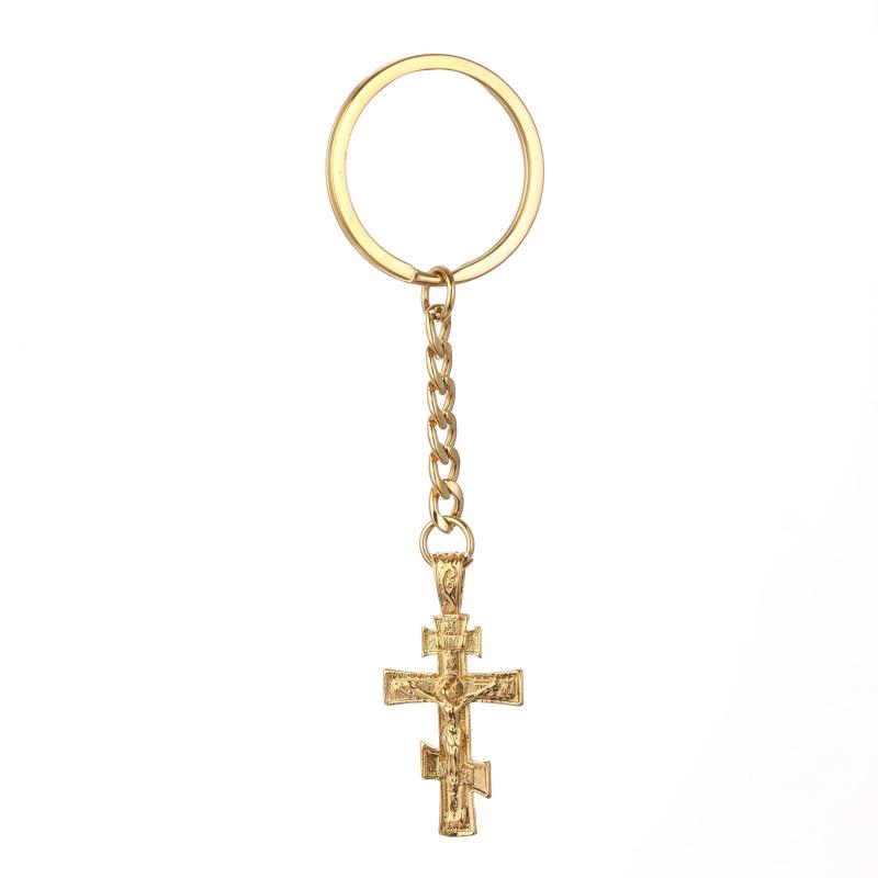 Charm Cross Pendant Necklace Keychain Religious Jewelry