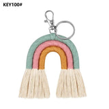 Colorful Macrame Bag Charm Keychain