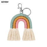 Colorful Macrame Bag Charm Keychain