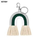 Colorful Macrame Bag Charm Keychain