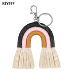 Colorful Macrame Bag Charm Keychain