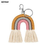 Colorful Macrame Bag Charm Keychain