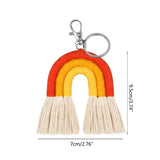 Colorful Macrame Bag Charm Keychain