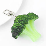 Emulation Cauliflower Broccoli PVC Key Chain Charms DIY Purse Pendant