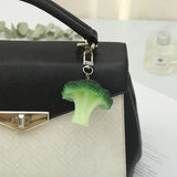Emulation Cauliflower Broccoli PVC Key Chain Charms DIY Purse Pendant