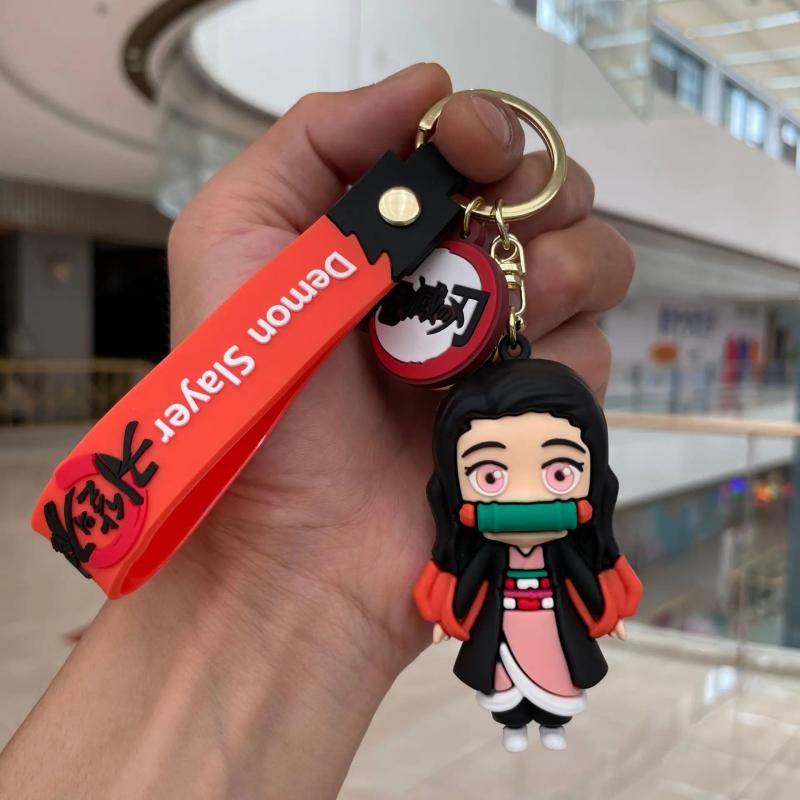 Demon Slayer Kimetsu No Yaiba Tanjiro Nezuko Keychain Bag Pendent Toy Gift