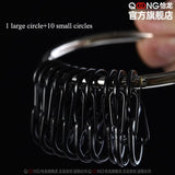 Composite Keyring with 10 Small 8-Shaped Buckle Keychains