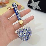 Crystal Heart Keyring Chain Bling Shining Keychain