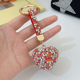 Crystal Heart Keyring Chain Bling Shining Keychain