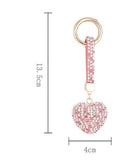 Crystal Heart Keyring Chain Bling Shining Keychain