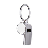1Pcs Sublimation Blank Metal Whistle Key Ring Custom DIY Keychains