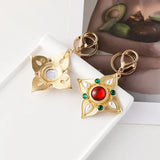 Vintage Rhinestone & Pearls Keychain Bag Charm Pendant Car Keyring