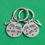 Stainless Steel Couples Key Holder You My Knob Throb Gift
