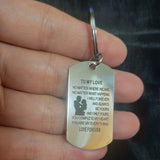 Long-distance Love Stainless Steel Keychain Couple Gift