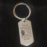 Long-distance Love Stainless Steel Keychain Couple Gift