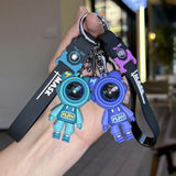 Colorful Lightning Bear Keychain Cartoon Bear Couple Key Chain
