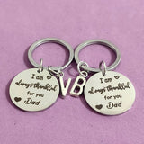 Personalized Initials Carabiner Keyring Gift Stainless Steel