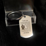 Stainless Steel Couple Gift Sweet Keychain TO MY LOVE Car Key Holder