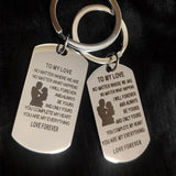 Stainless Steel Couple Gift Sweet Keychain TO MY LOVE Car Key Holder