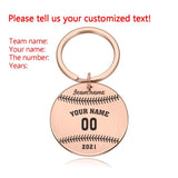 Baseball Team Stainless Steel Keychain