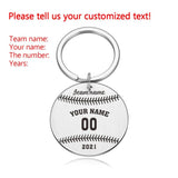 Baseball Team Stainless Steel Keychain