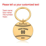 Baseball Team Stainless Steel Keychain
