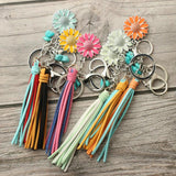 Vintage Western Style Turquoise Cowhead Key Chain