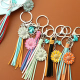 Vintage Western Style Turquoise Cowhead Key Chain