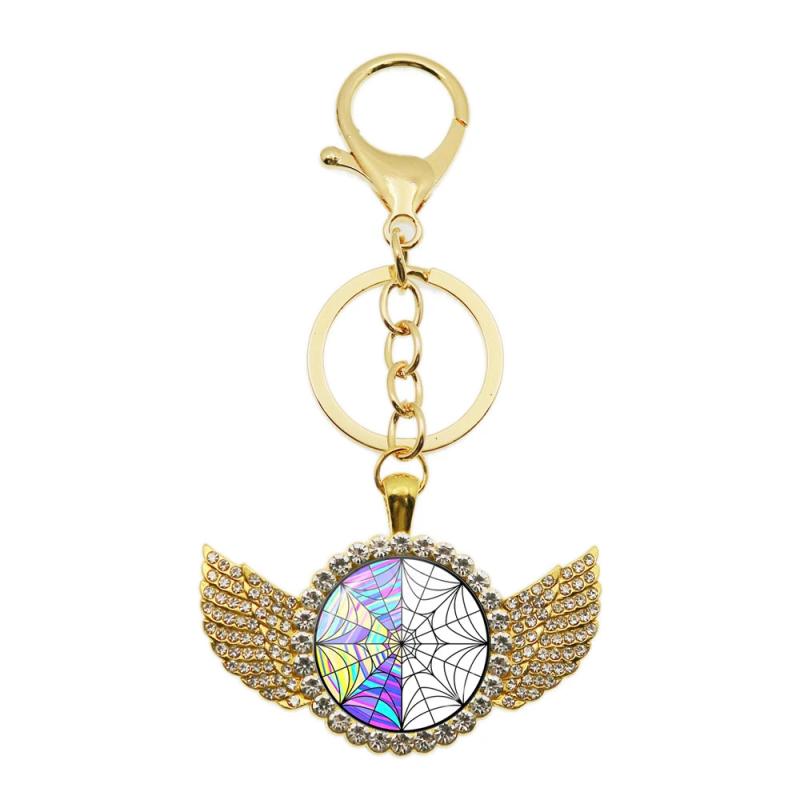 Wednesday Adams Angel Pendant Keychain Gift
