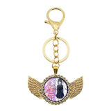 Wednesday Adams Angel Pendant Keychain Gift