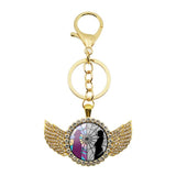 Wednesday Adams Angel Pendant Keychain Gift