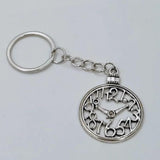 Gothic Watch Wall Clock Symbol Keychain Jewelry Goth Charm Key Chain