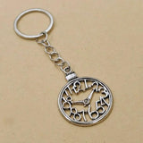 Gothic Watch Wall Clock Symbol Keychain Jewelry Goth Charm Key Chain