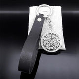 Tetragrammaton Pentagram Keyring Wicca Talisman Pentacle Key Rings