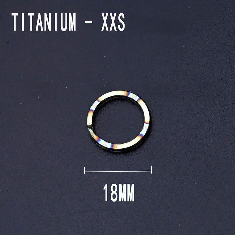 Titanium Alloy Flame Texture Key Chain