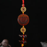 Dragon Tassel Pendant Car Rearview Mirror Hanging Ornament Decoration Charm
